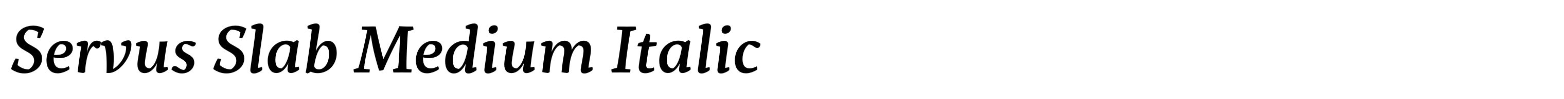 Servus Slab Medium Italic